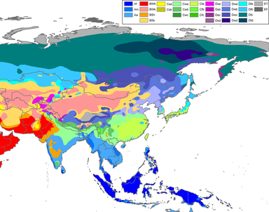 Geographic Distribution - Humid Subtropical